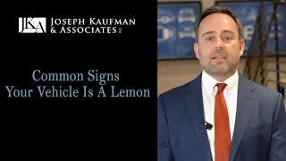 Common Signs Your Vehicle Is A Lemon