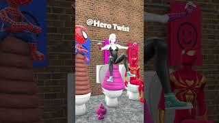 Spiderman Family Twister Competition   #animatedshort #spiderman #shorts