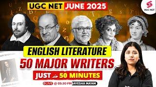 UGC NET JRF English Literature 2025 | Important Writers For UGC NET English By Ayesha Mam