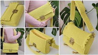 Crossbody Butterfly Handbag Video Tutorial on crocheting a bag