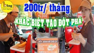 Choáng với xe đẩy bánh mì chả cá ngày bán 700 ổ, tháng kiếm 200 triệu