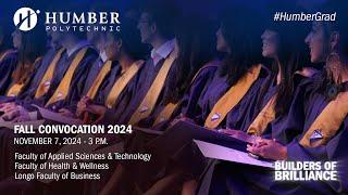 #HumberGrad Fall 2024 | Ceremony 2 of 5 | November 7 at 3 p.m.