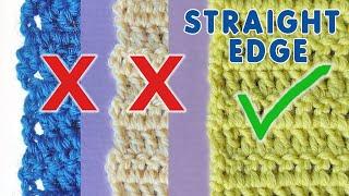 Straight Edges in Double Crochet | The stacking method