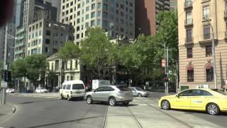 Melbourne Trams - Route 12 Tram Drivers View December 2014