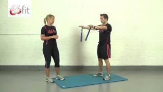 Shoulder, Chest, Arm and Back Exercise using the 66fit Exercise Bands and Tubing - Part 9