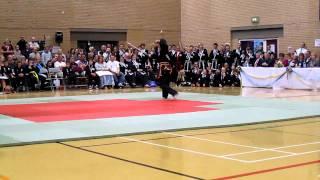 Master SungWoo Alex Suh double sword demo at the Kuk Sool Won Masters Exhibition in Kings Lynn 2011