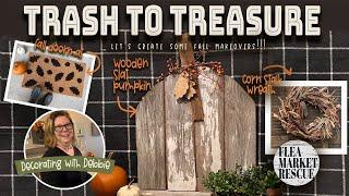 DIY FALL HOME DECOR IDEAS-FLEA MARKET FLIPS -FALL DECORATING-TRASH TO TREASURE MAKEOVERS