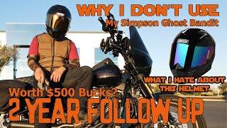 My Least Favorite Helmet - What I don't Like About My Simpson Ghost Bandit 2 Year Follow Up Video