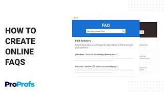 How to Create Online FAQs