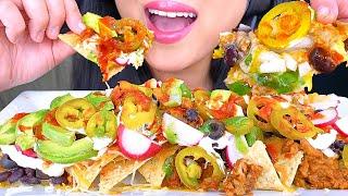 ASMR LOADED NACHOS MUKBANG Real Eating Sounds *NO MIC* ASMR Phan