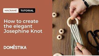 Macramé Tutorial: How to create the elegant Josephine Knot by Alisha Ing | Domestika English