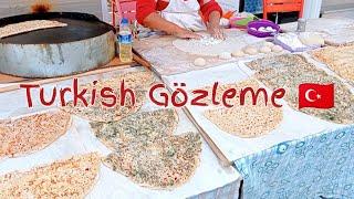 I Found Gözleme In Karahayit Pamukali Market Turkey | Gözleme Recipe | Turkish Food Travel