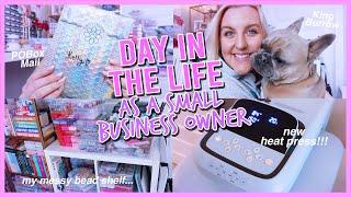 day in the life vlog as a small business owner (bracelet business )