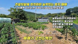 광주인근 소자본으로 농막있는 주말농장 매매/화순군 사평면/전/595㎡/보전관리/매매 2천5백만/화순부동산/화순공인중개사/화순토지/화순전답/화순주말농장/화순사평전답/화순인근주말텃밭