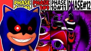 Sonic.Exe Reacts to Phase 1 VS Phase 2-4 VS Phase 5-6 VS Phase 7-12 in Incredibox Sprunki Mix!