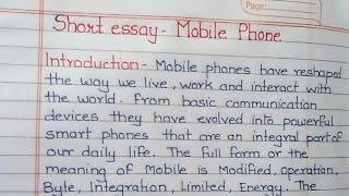 Short essay on Mobile Phones | write essay on Mobile phones in 250 words |essay on mobile phone