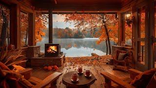 Peaceful Autumn Space on the Porch - Soft piano sounds for relaxation and good sleep