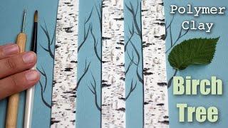 Polymer Clay Birch Tree Tutorial // Miniature Tree Bark Texture with Fimo