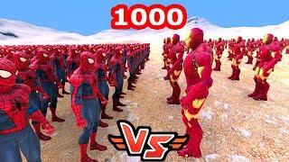 1000 ÖRÜMCEK ADAM VS 1000 DEMİR ADAM  - Süper Kahramanlar