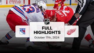 Rangers at Red Wings | October 17, 2024 | NHL Full Game Highlights