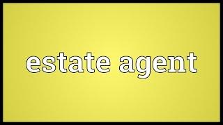 Estate agent Meaning