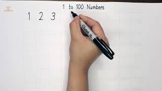 How to write 1 to 100 numbers | write 123 counting | Write 1-100 numbers on grid |  1 to 100 writing