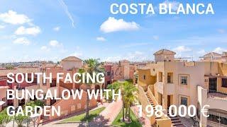 South facing bungalow with garden || 2 bedrooms || 198.000€ || Costa Blanca