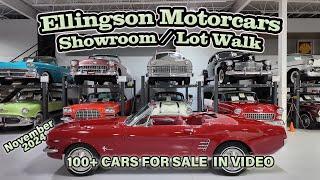 CLASSIC COLLECTOR CARS FOR SALE - Ellingson Motorcars -  Lot Walk /  Showroom Tour November 2024