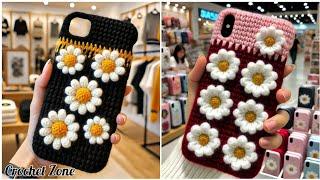 "Crafted with Care:Beautiful Crochet Phone Pouches" Crochet Phone Cover Design Ideas. #crochet #wool