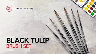 Black Tulip Brush Set by ZenART Supplies