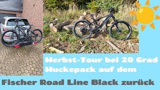 E-Bike Tour in den Herbst  zurück auf dem Fahrradträger Fischer RoadLine Black