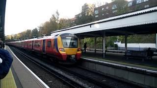 A Pair of Class 707 Desiro Cities at Speed through Putney