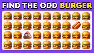 Find the ODD One Out - Junk Food Edition  Easy, Medium, Hard - 30 Levels Emoji Quiz