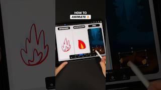 3 levels of animation  fire tutorial #procreate #animation