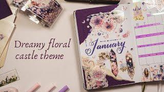 January Bullet Journal Set Up  Purple Fantasy Theme | Mystery Journal