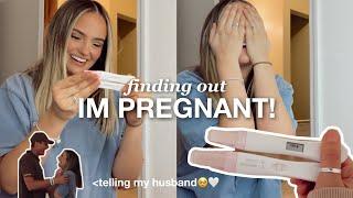 FINDING OUT IM PREGNANT + telling my husband!!