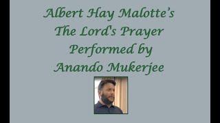 Athenaeum Member Anando Mukerjee sings the Lord's Prayer