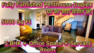 वैशाली मेट्रो के पास Fully Furnished 5000 Sq Ft Penthouse Duplex | Ready To Move in Flats Vaishali