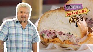 Guy Fieri Eats a Peruvian Chicharron Sandwich | Diners, Drive-Ins and Dives | Food Network