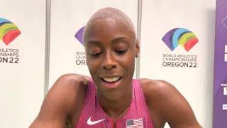 Shamier Little still Greatful after 4th place finish in the 400mH final at the World Championships