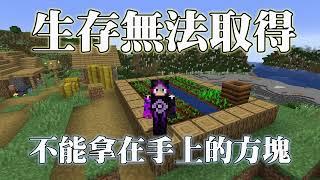 Minecraft 生存無法獲得的方塊!! 不能拿在手上 到底有沒有意義!??!!!