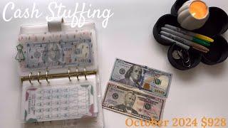 Cash Envelope Stuffing | October 2024  | New Holiday Envelopes