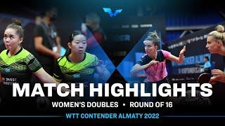 Sarvinoz M./Zauresh A. vs Adina D./Andreea D. | WD | WTT Contender Almaty 2022 (R16)