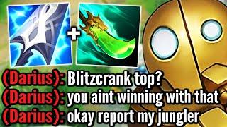 This guy thought I was trolling with Blitzcrank top... so I had to teach him a lesson