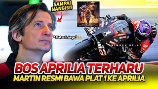 BOS APRILIA SAMPAI MENANGISJORGE MARTIN BAWAKAN PLAT 1 KE APRILIA~KEMENANGAN YANG SPEKTAKULER