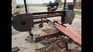 Homemade Wood Sawmill Bandmill Video compilation