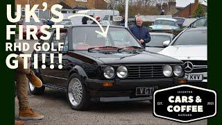 Leighton Buzzard Cars and Coffee December 22' meet, Porsche galore, UK's first ever MK1 golf!