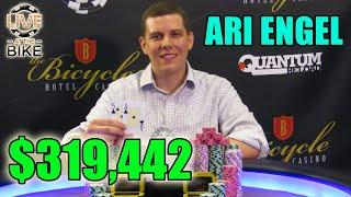 Ari Engel WINS BIG! $319K in Bicycle Casino Mega Millions Tournament! -  Live at the Bike!