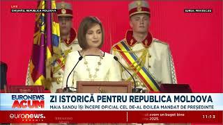 Maia Sandu, învestită în funcția de președintă a Republicii Moldova