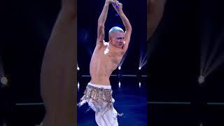  Did He BREAK HIS NECK On Stage?! | Got Talent 2023 #Shorts